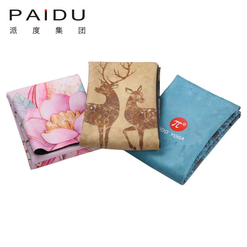 Paidu Manufacturer Wholesale Anti-Slip Eco-Friendly Suede Rubber Folding Yoga Mat Manufacturer