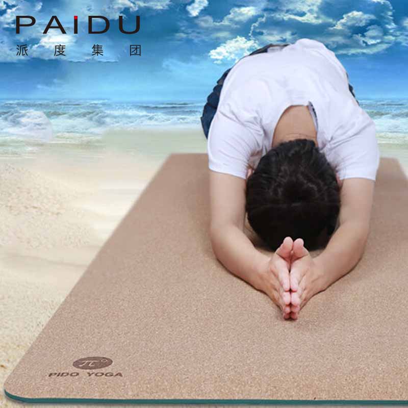 Paidu Manufacturer 183*68Cm Customized Wholesale Cork Tpe Yoga Mat Manufacturer