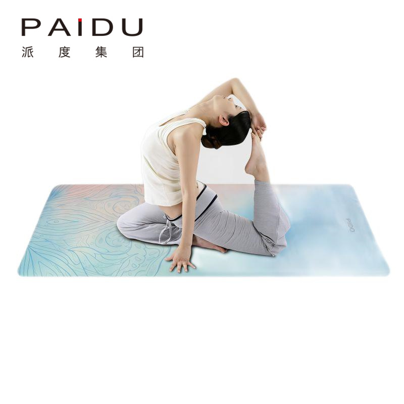 Colorful Suede Rubber Printing Yoga Mat Supplier Wholesale Paidu Manufacturer