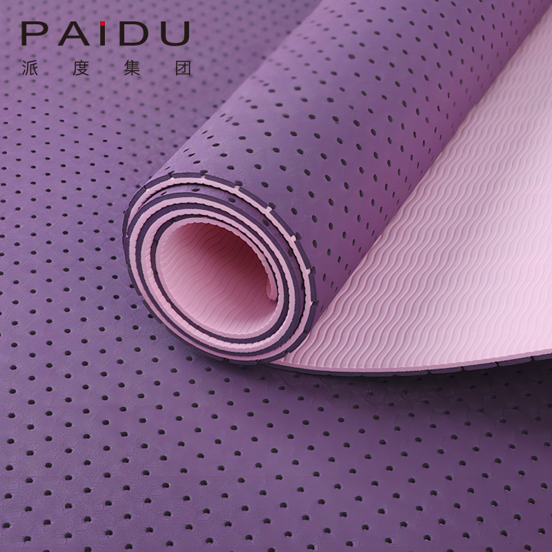 Paidu Manufacturer Quality Purple Oem&Odm Wholesale Tpe Holey Yoga Mat Manufacturer | Paidu