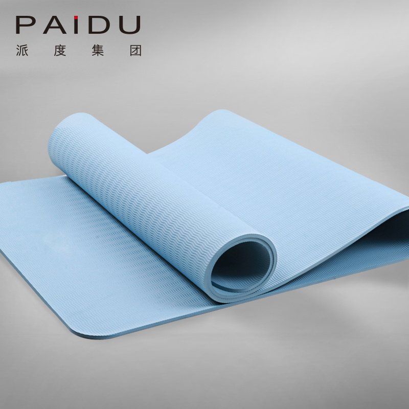 Paidu Manufacturer Quality 6/8Mm Wholesale Tpe Single Color Yoga Mat Manufacturer