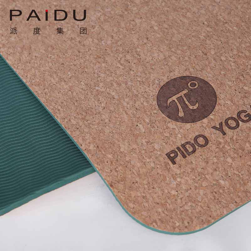 Paidu Manufacturer 183*68Cm Customized Wholesale Cork Tpe Yoga Mat Manufacturer