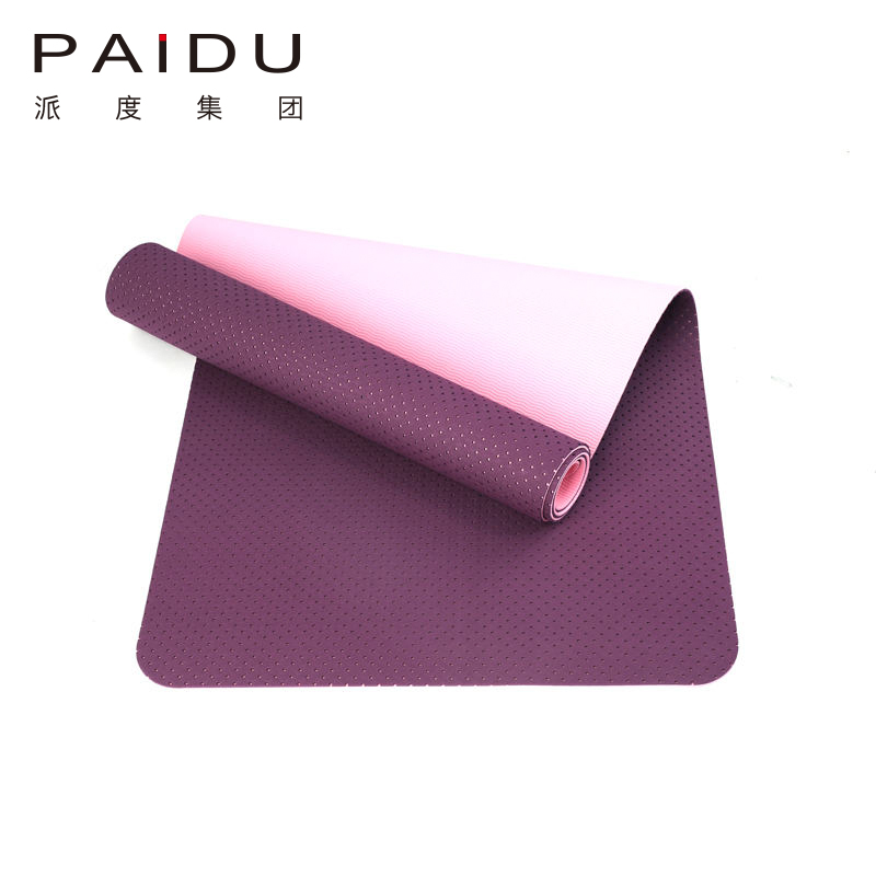 Paidu Manufacturer Quality Purple Oem&Odm Wholesale Tpe Holey Yoga Mat Manufacturer | Paidu