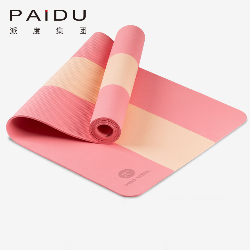 Paidu Manufacturer Durable Multi Color Tpe Color Matching Yoga Mat For Fitness Manufacturer | Paidu