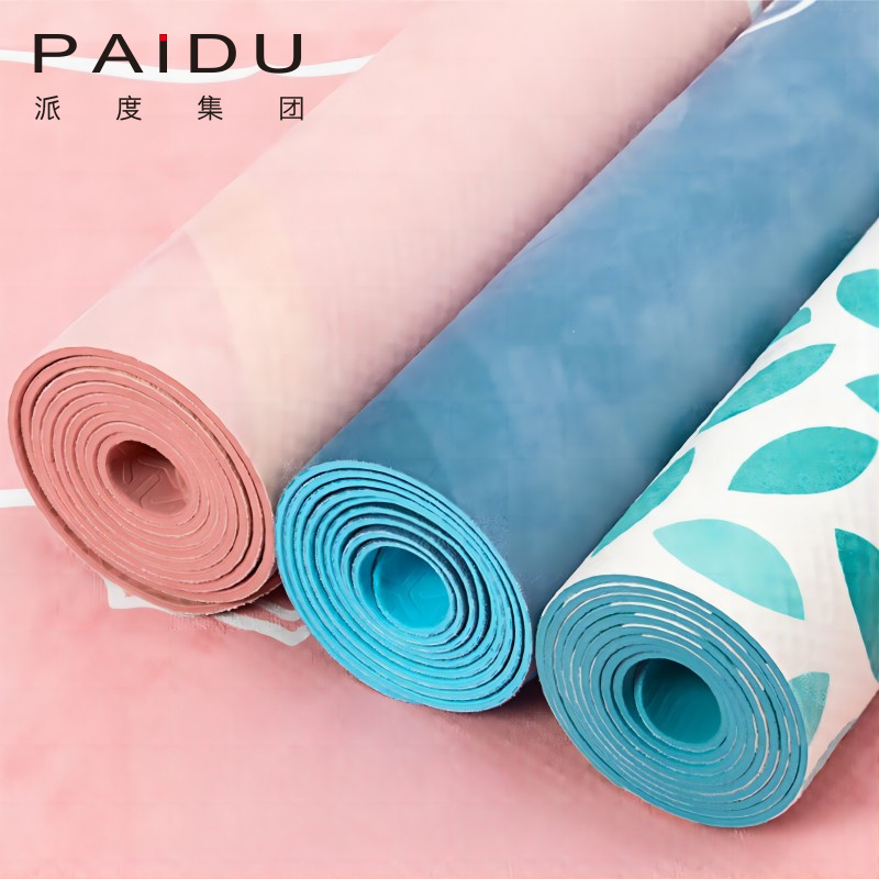 Paidu Manufacturer Quality Exquisite Cheap Suede Tpe Folding Yoga Mat