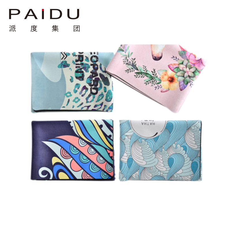 Paidu Manufacturer Wholesale Anti-Slip Eco-Friendly Suede Rubber Folding Yoga Mat Manufacturer