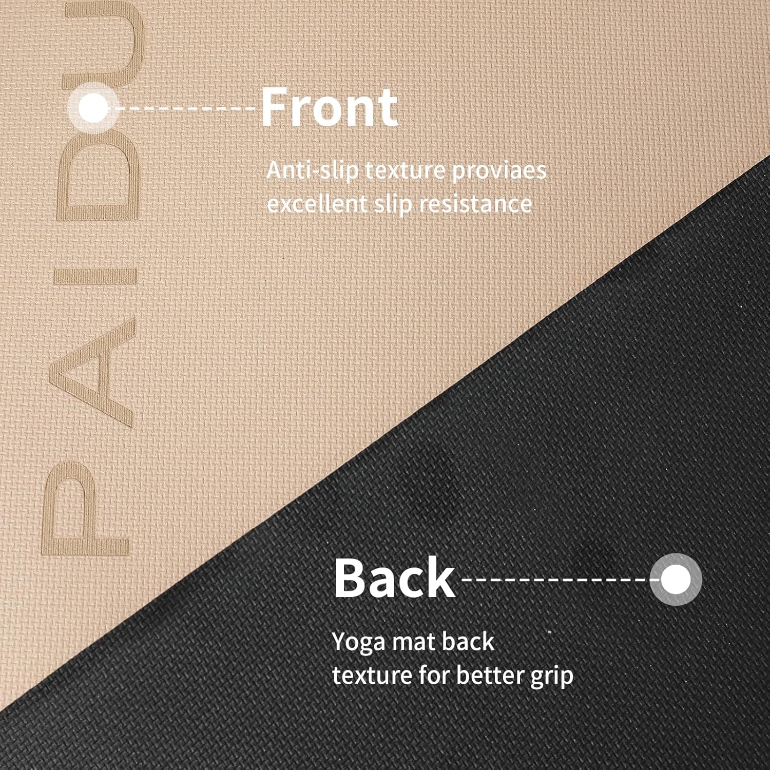 PIDO Yoga Mat Non Slip Anti-tear,extra thick High Resiliency Professional POE Yoga Mats for Women Men Kids,70