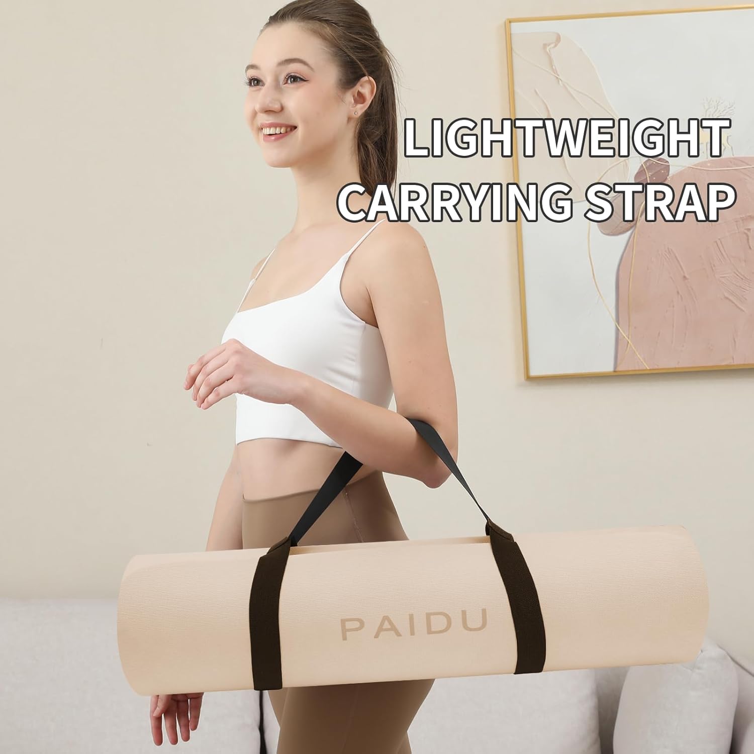 PIDO Yoga Mat Non Slip Anti-tear,extra thick High Resiliency Professional POE Yoga Mats for Women Men Kids,70