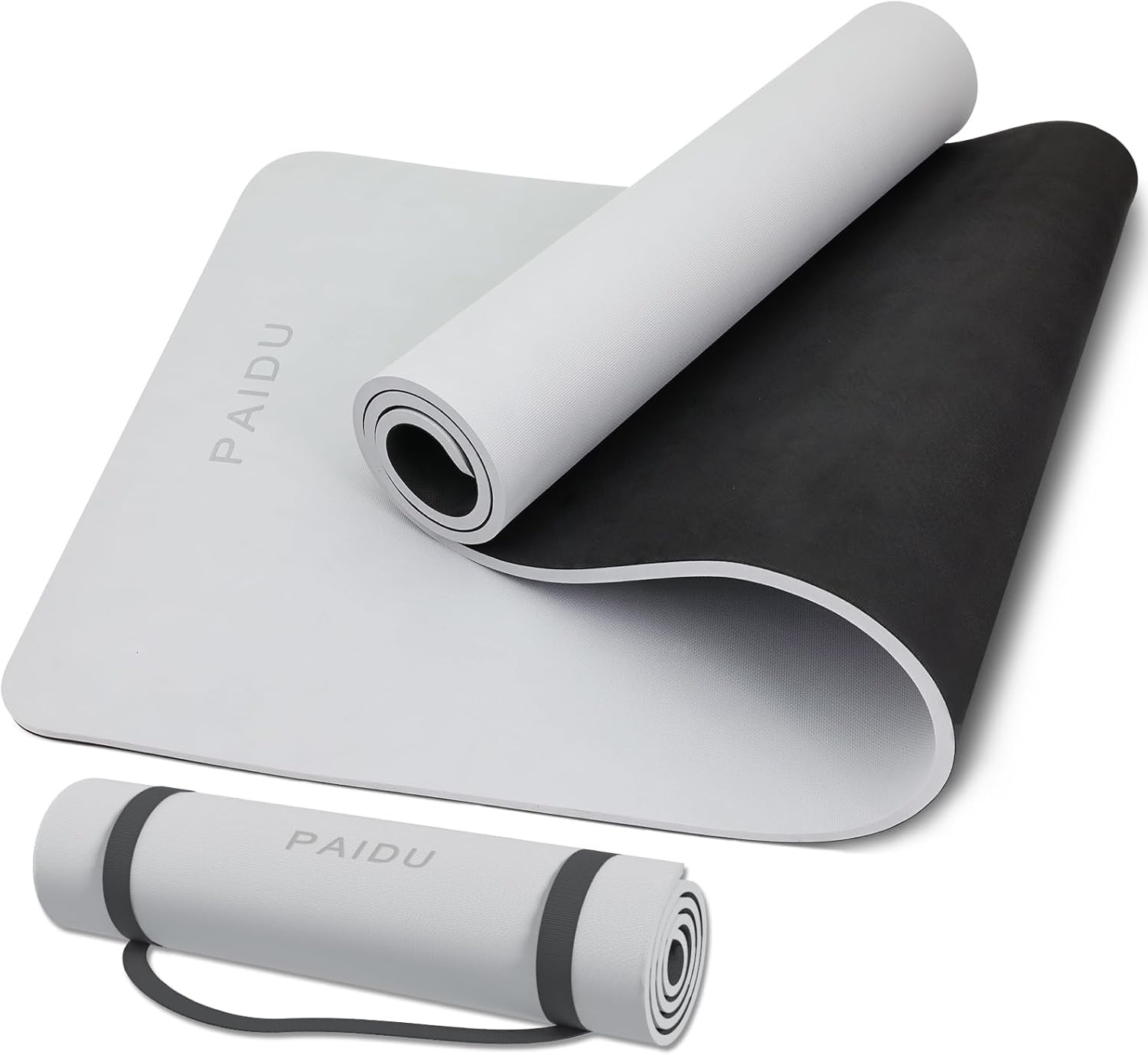 PIDO Yoga Mat Non Slip Anti-tear,extra thick High Resiliency Professional POE Yoga Mats for Women Men Kids,70