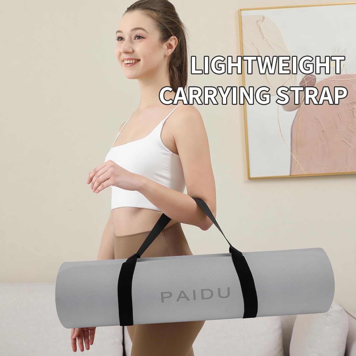 PIDO Yoga Mat Non Slip Anti-tear,extra thick High Resiliency Professional POE Yoga Mats for Women Men Kids,70