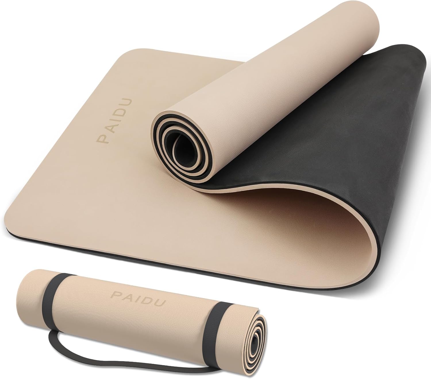 PIDO Yoga Mat Non Slip Anti-tear,extra thick High Resiliency Professional POE Yoga Mats for Women Men Kids,70