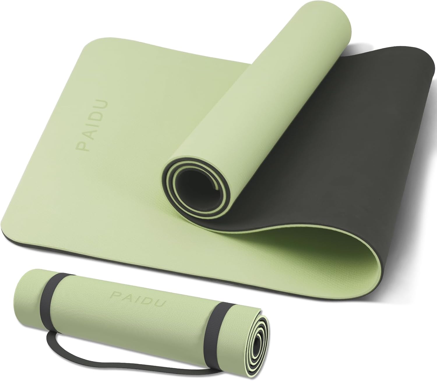 PIDO Yoga Mat Non Slip Yoga Mats for Women Men Kids Green+Black - Paidu Supplier