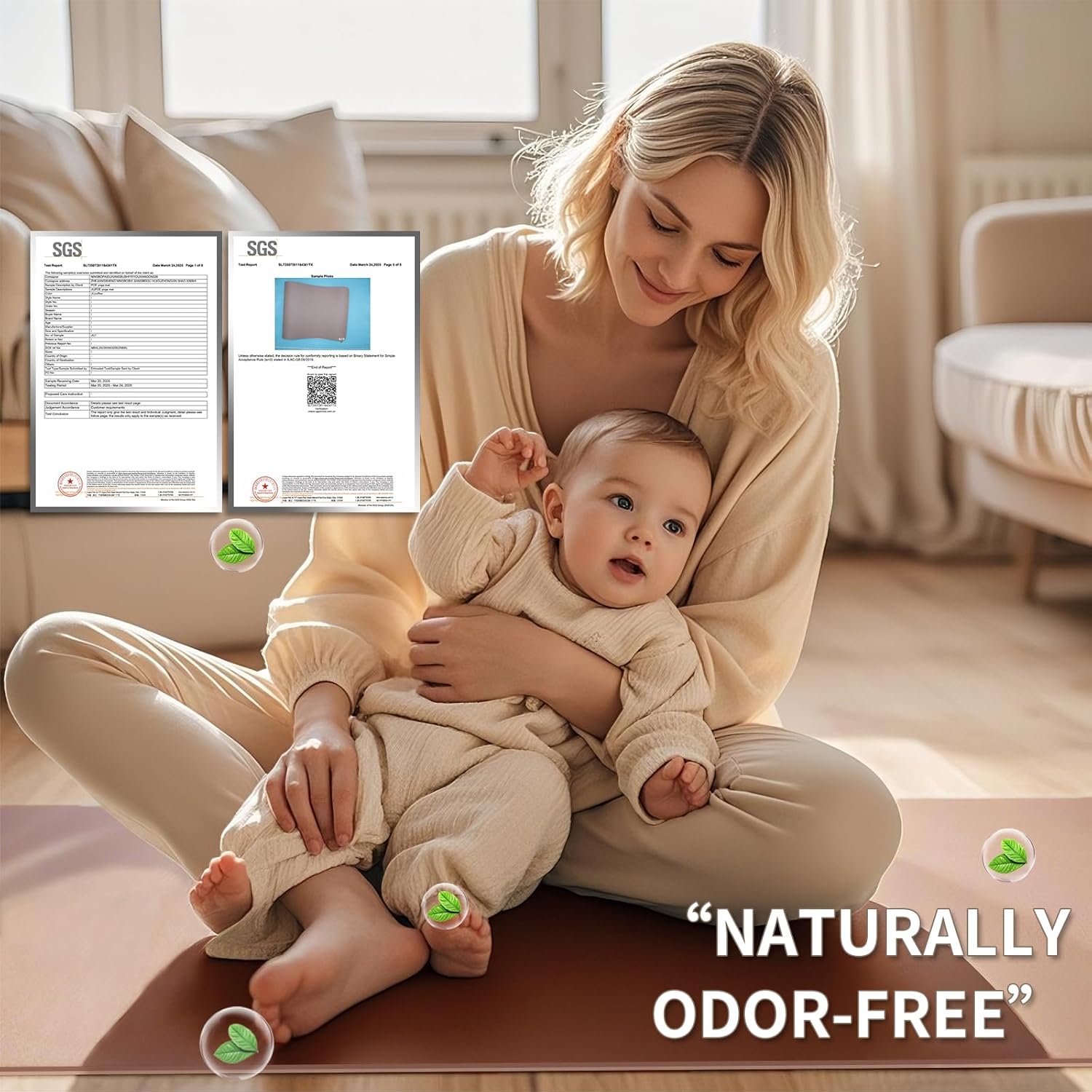 PIDO Yoga Mat Non Slip Yoga Mats for Women Men Kids Brown + Apricot- Paidu Supplier