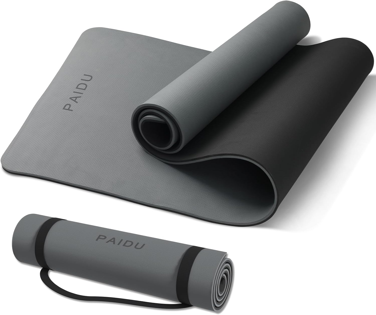 PIDO Yoga Mat Non Slip Yoga Mats for Women Men Kids Grey+Black - Paidu Supplier