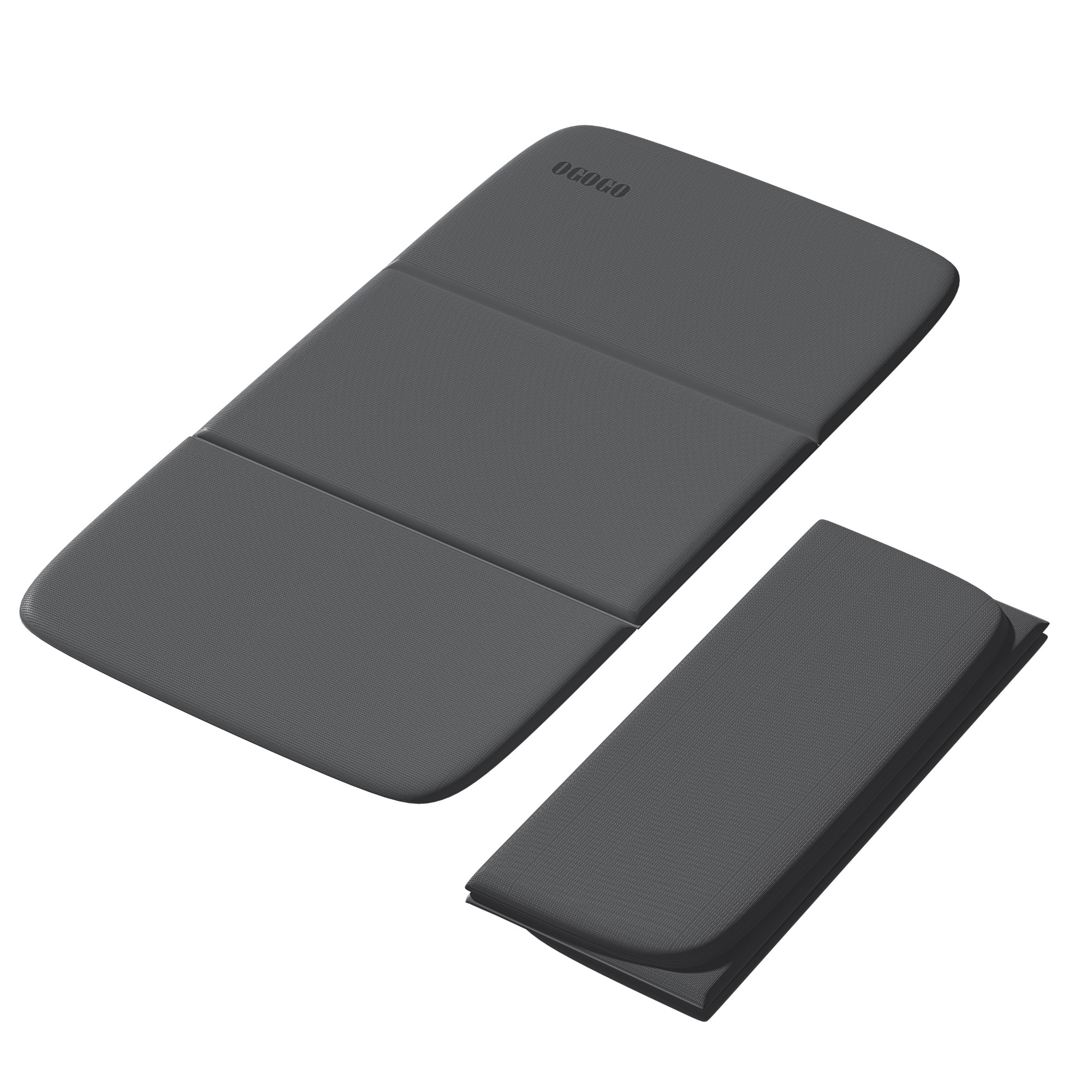 PIDO TPE Thickened Non-slip Outdoor Three-fold Yoga Mat Camping Fitness Portable Mat Grey