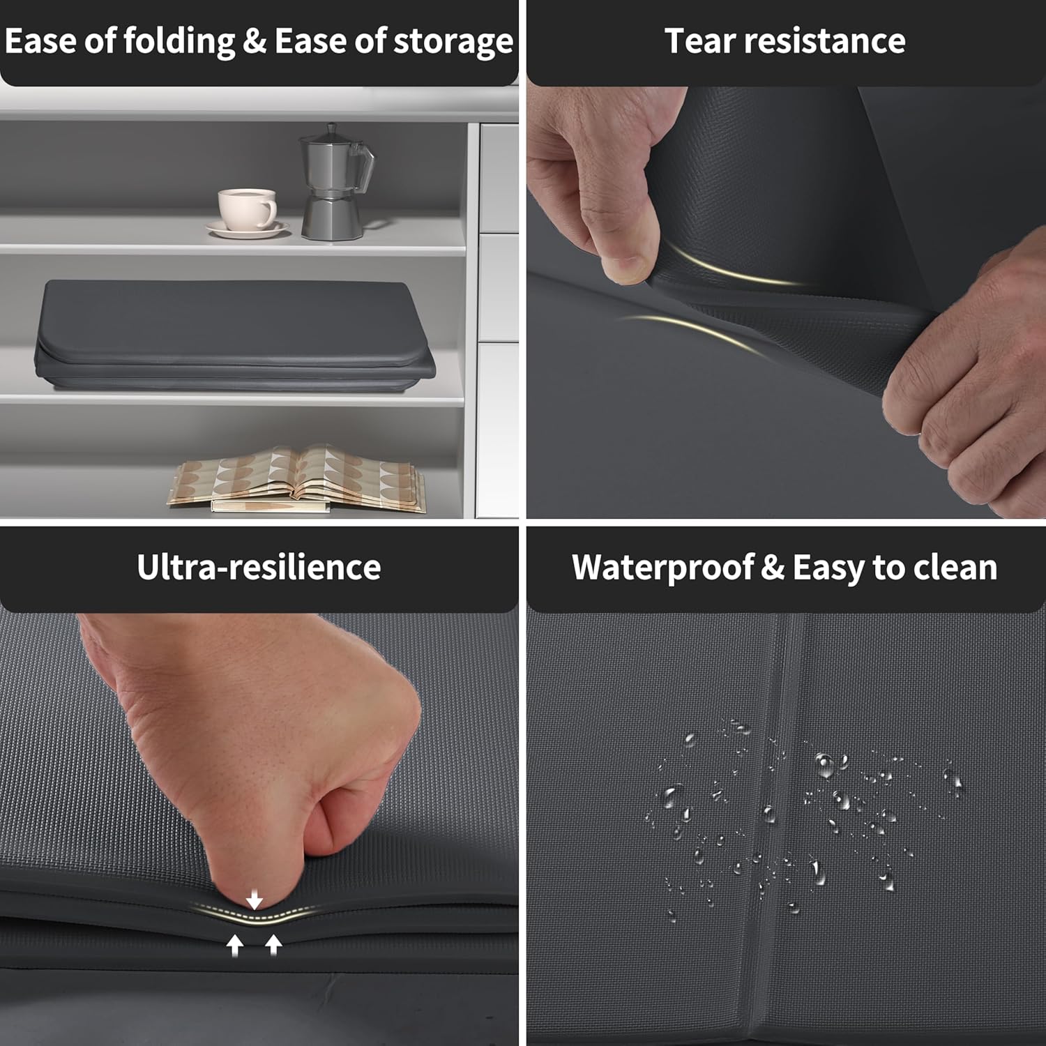 Folding Yoga Mat for Men, 1.0