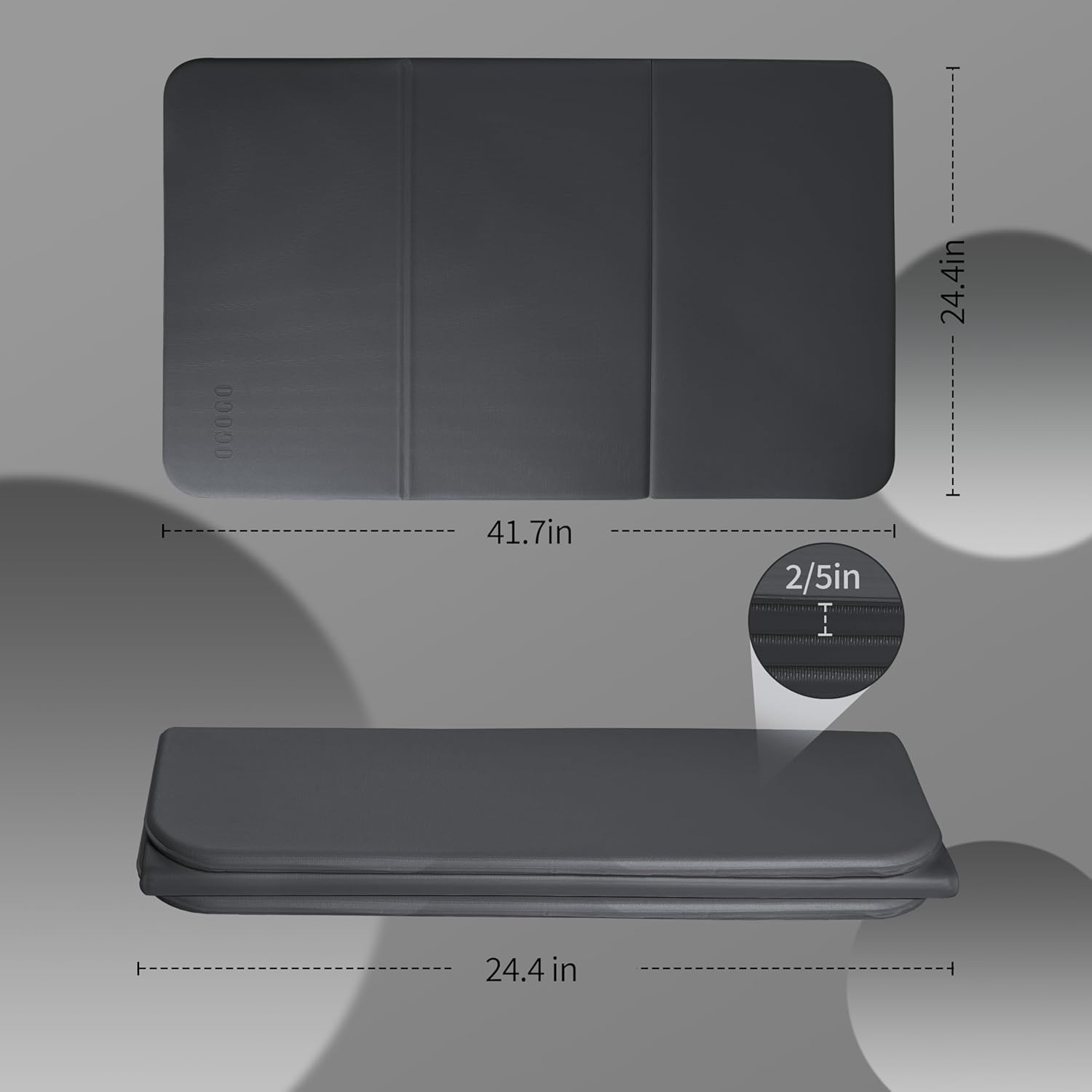 Folding Yoga Mat for Men, 1.0