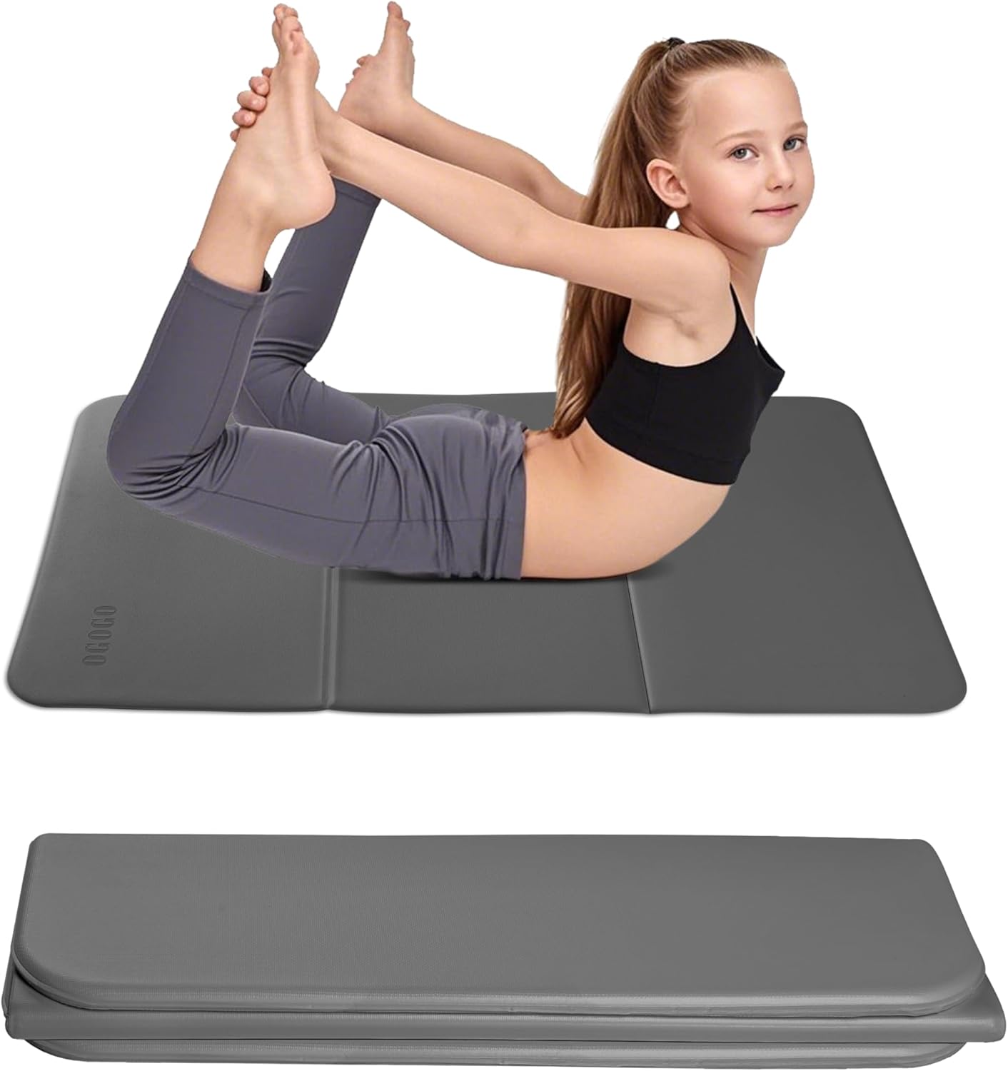 Kids Yoga Mat Extra Thick 2/5 Inches,Portable Folding Exercise Mat(41.7