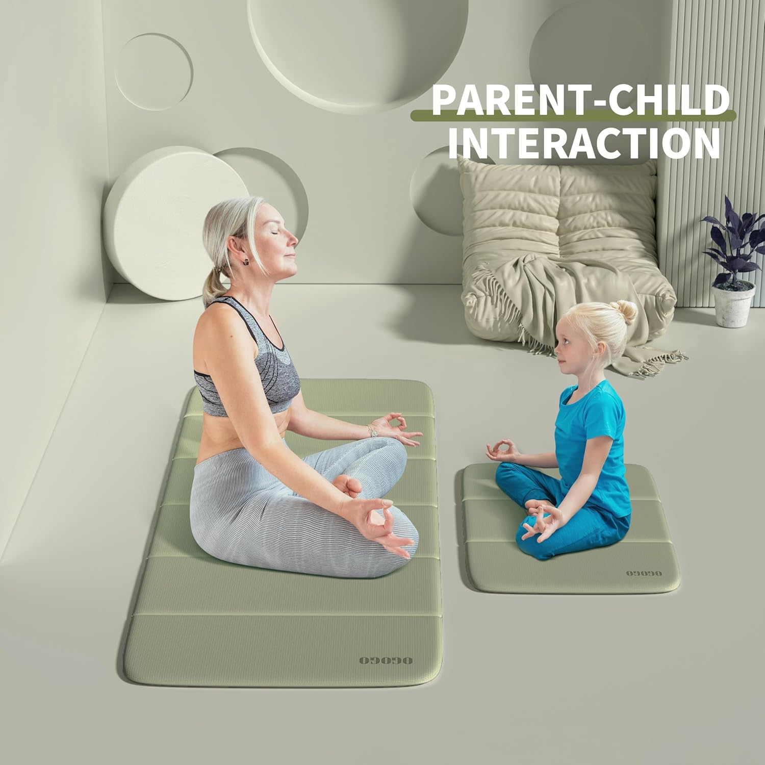 Kids Yoga Mat Extra Thick 2/5 Inches,Portable Folding Exercise Mat(41.7