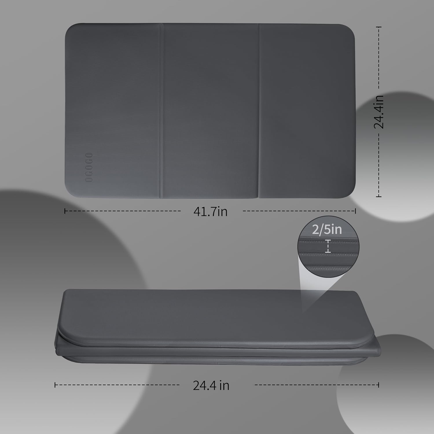 Kids Yoga Mat Extra Thick 2/5 Inches,Portable Folding Exercise Mat(41.7