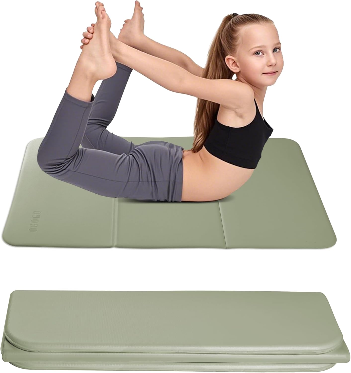 Kids Yoga Mat Extra Thick 2/5 Inches,Portable Folding Exercise Mat(41.7