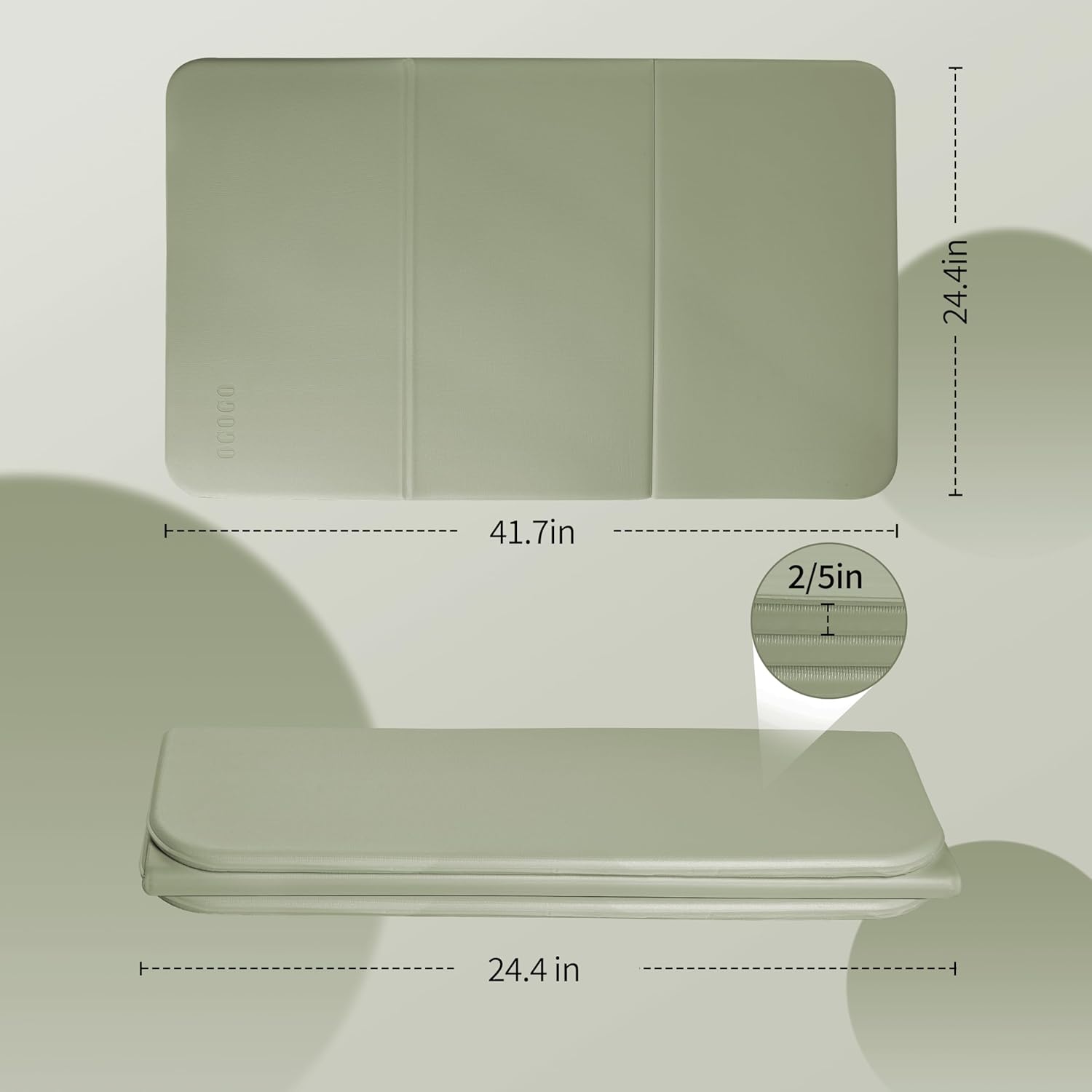 Kids Yoga Mat Extra Thick 2/5 Inches,Portable Folding Exercise Mat(41.7