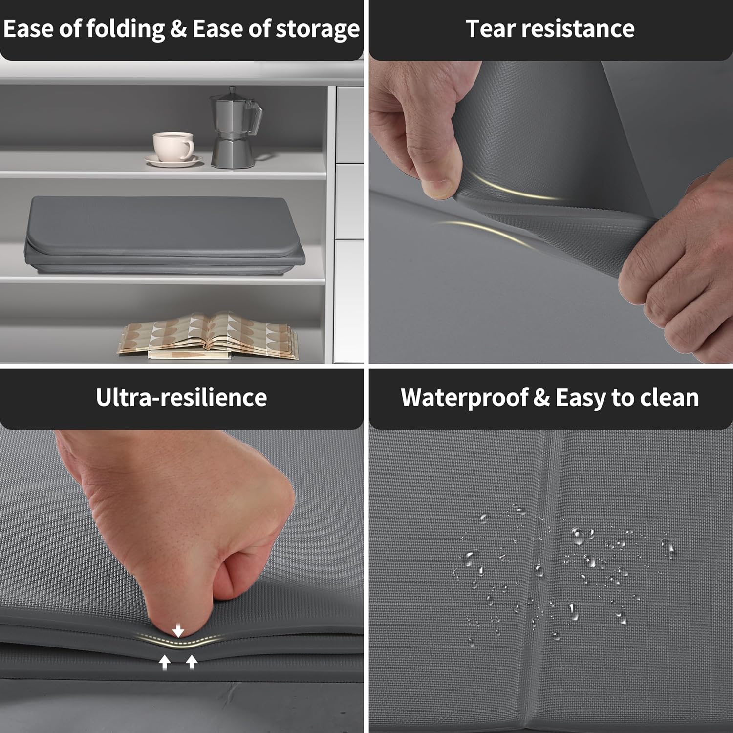 Kids Yoga Mat Extra Thick 2/5 Inches,Portable Folding Exercise Mat(41.7