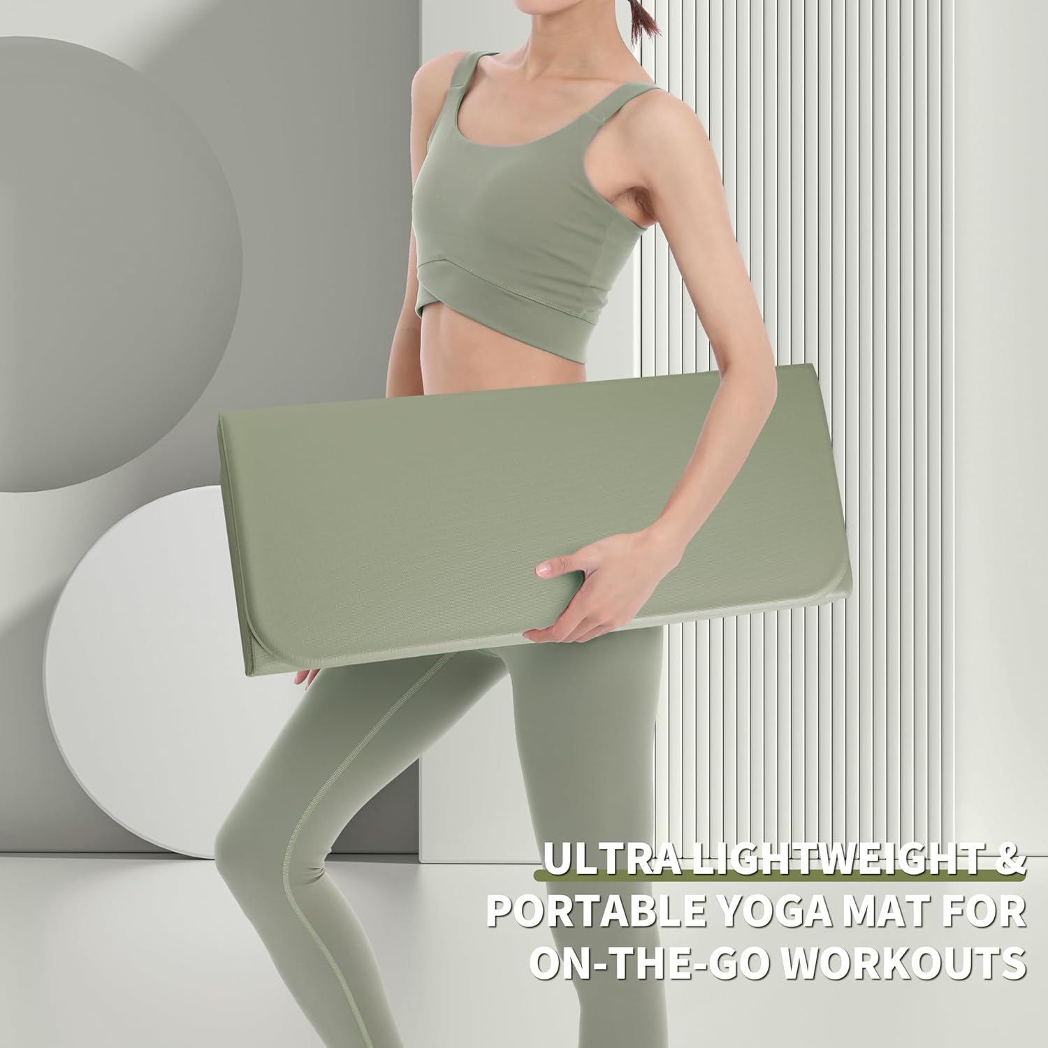 Kids Yoga Mat Extra Thick 2/5 Inches,Portable Folding Exercise Mat(41.7