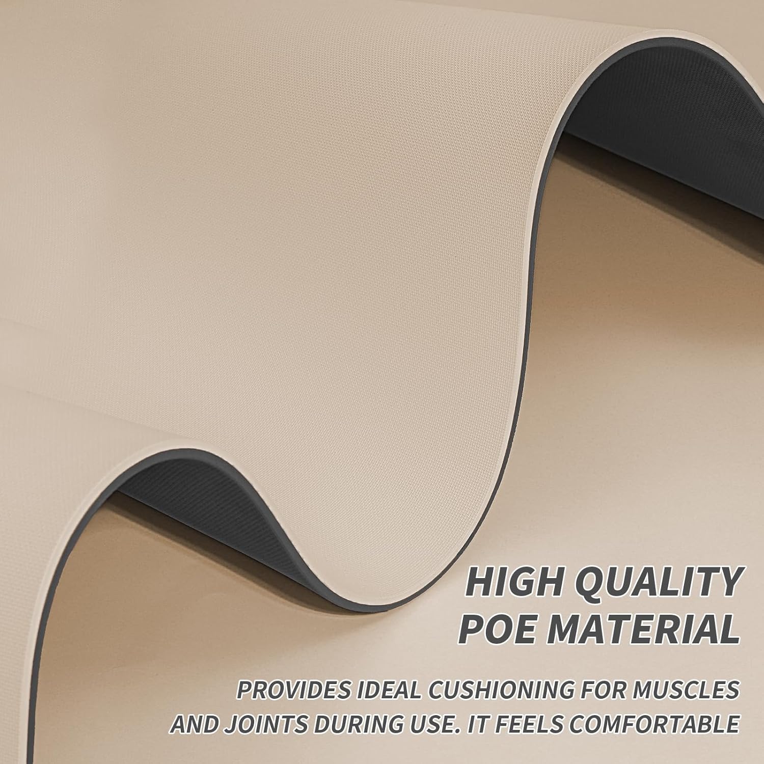 Yoga Mat with Strap,Non-Skid Workout Mat,8mm Thick Yoga Mat,POE Yoga Mats for Women Men Kids,Exercise Mat with Easy-Cinch,72