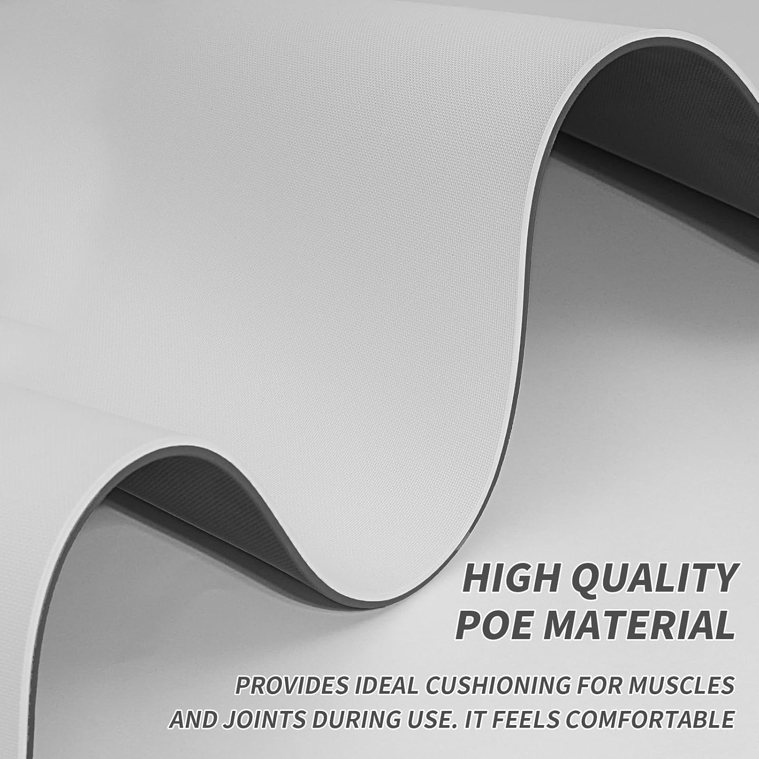 Yoga Mat with Strap,Non-Skid Workout Mat,8mm Thick Yoga Mat,POE Yoga Mats for Women Men Kids,Exercise Mat with Easy-Cinch,72