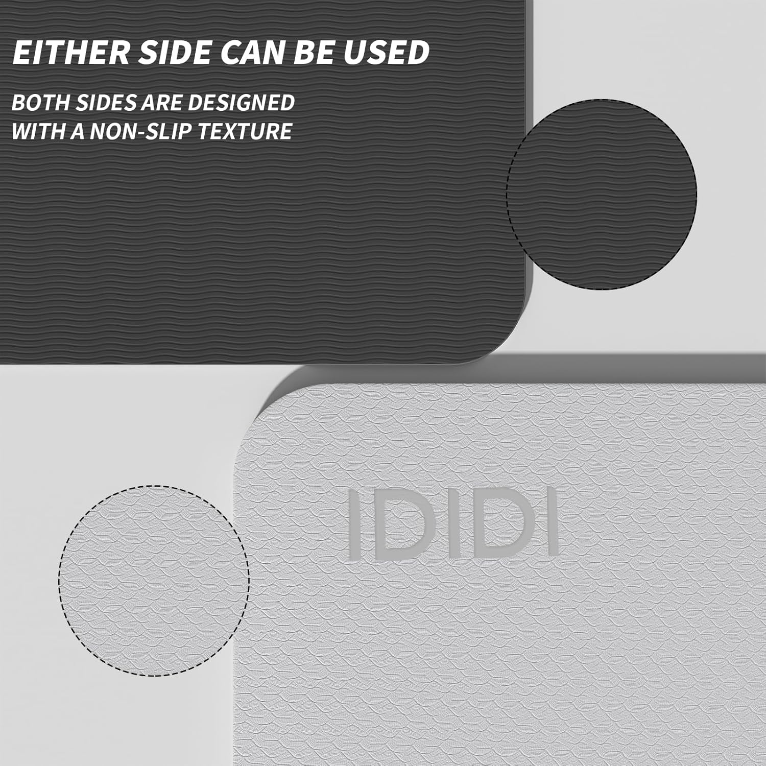 Yoga Mat with Strap,Non-Skid Workout Mat,8mm Thick Yoga Mat,POE Yoga Mats for Women Men Kids,Exercise Mat with Easy-Cinch,72