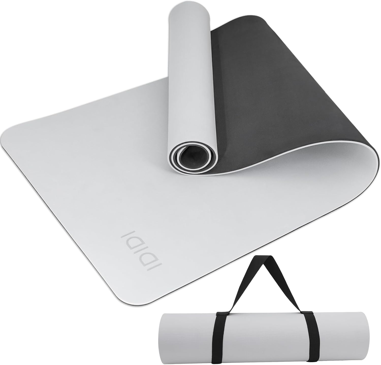 Yoga Mat with Strap,Non-Skid Workout Mat,8mm Thick Yoga Mat,POE Yoga Mats for Women Men Kids,Exercise Mat with Easy-Cinch,72