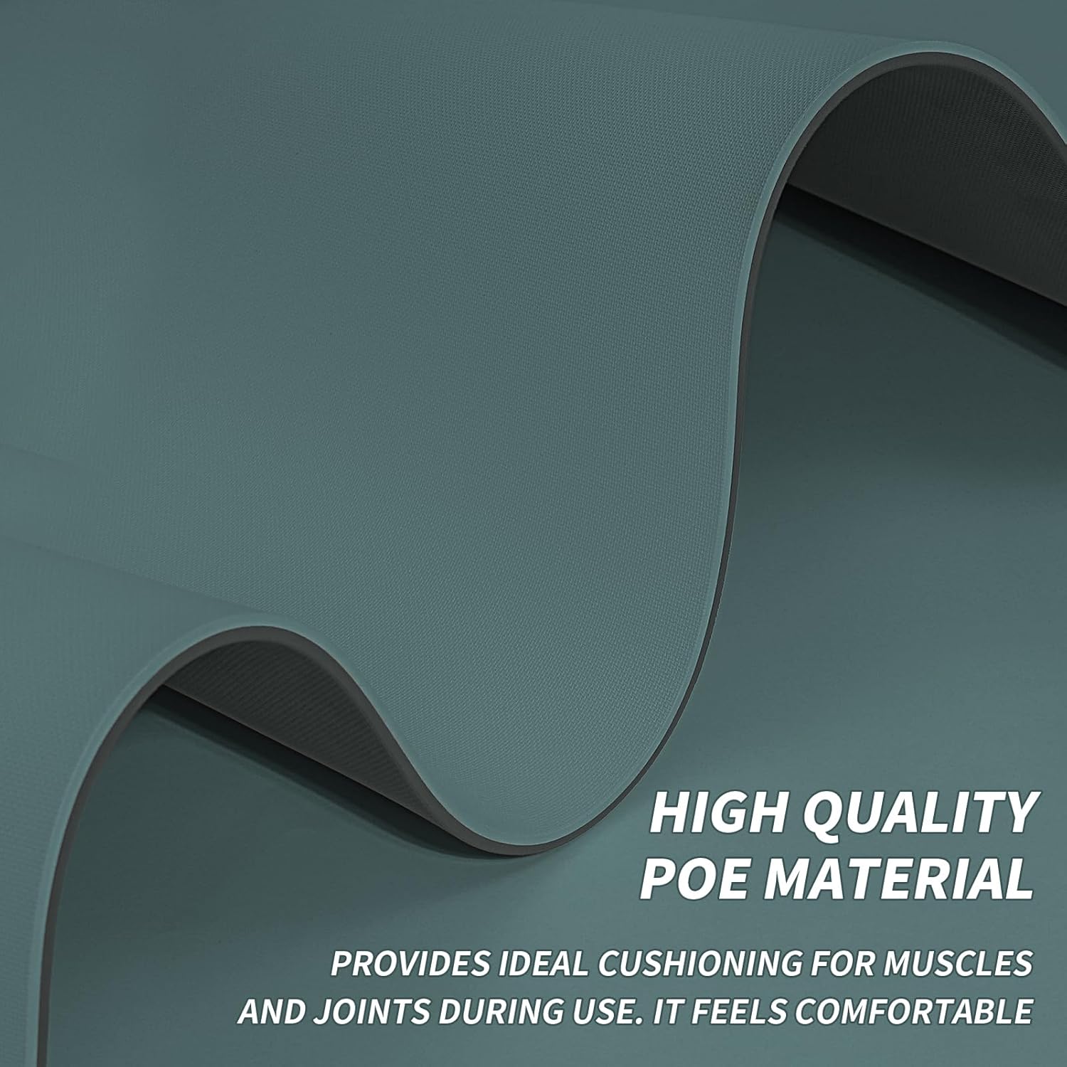 Yoga Mat with Strap,Non-Skid Workout Mat,8mm Thick Yoga Mat,POE Yoga Mats for Women Men Kids,Exercise Mat with Easy-Cinch,72