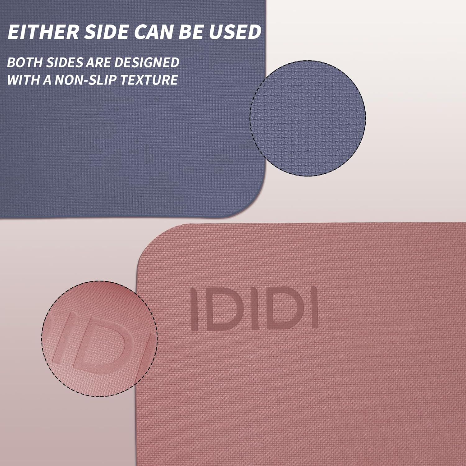 Yoga Mat with Strap,Non-Skid Workout Mat,8mm Thick Yoga Mat,POE Yoga Mats for Women Men Kids,Exercise Mat with Easy-Cinch,72