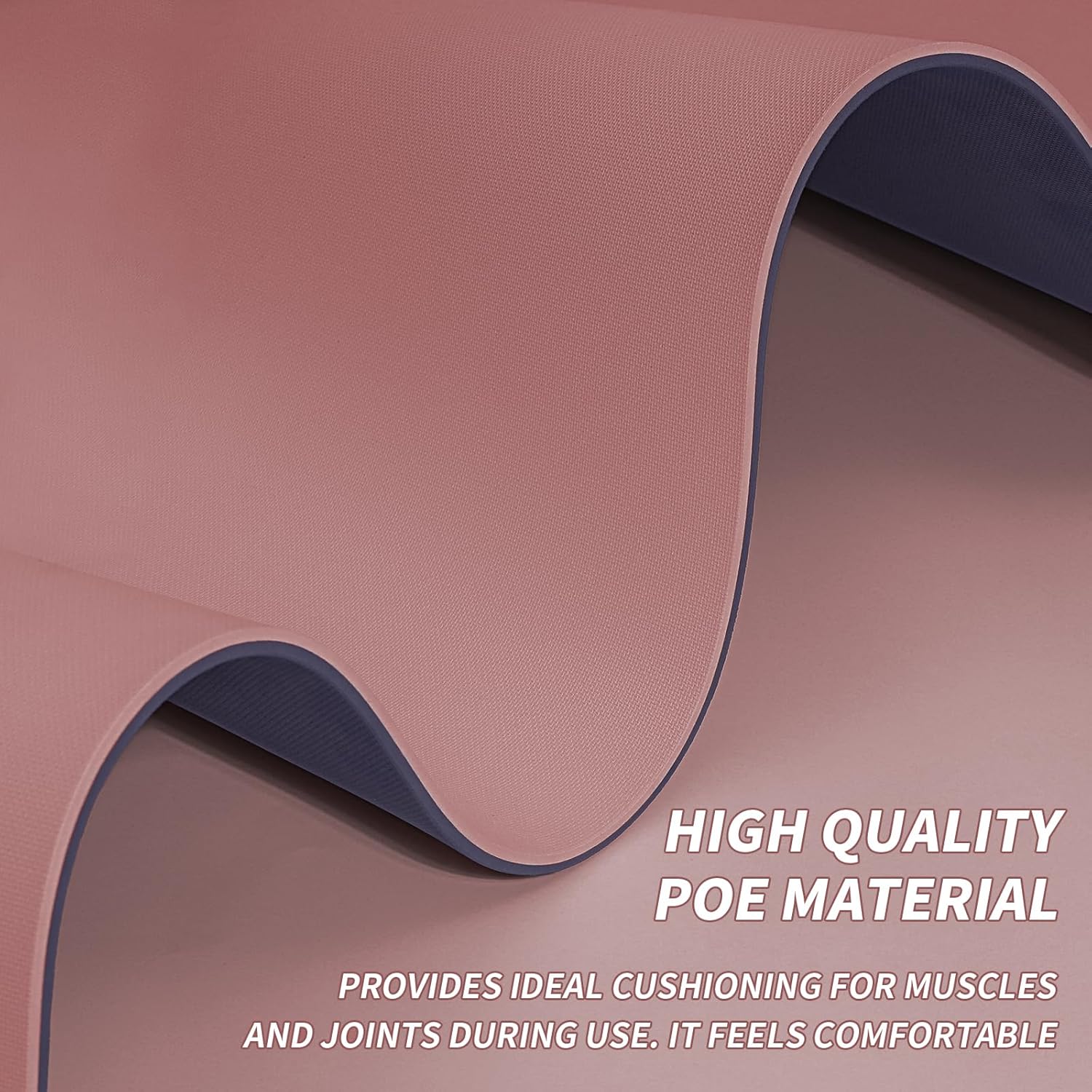 Yoga Mat with Strap,Non-Skid Workout Mat,8mm Thick Yoga Mat,POE Yoga Mats for Women Men Kids,Exercise Mat with Easy-Cinch,72