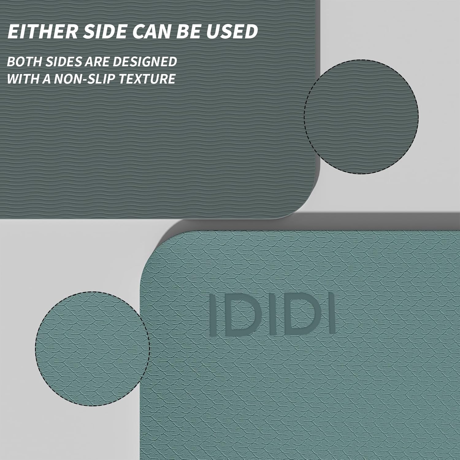 Yoga Mat with Strap,Non-Skid Workout Mat,8mm Thick Yoga Mat,POE Yoga Mats for Women Men Kids,Exercise Mat with Easy-Cinch,72