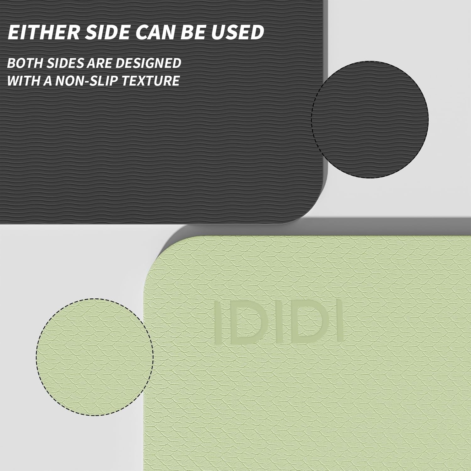 Yoga Mat with Strap,Non-Skid Workout Mat,8mm Thick Yoga Mat,POE Yoga Mats for Women Men Kids,Exercise Mat with Easy-Cinch,72