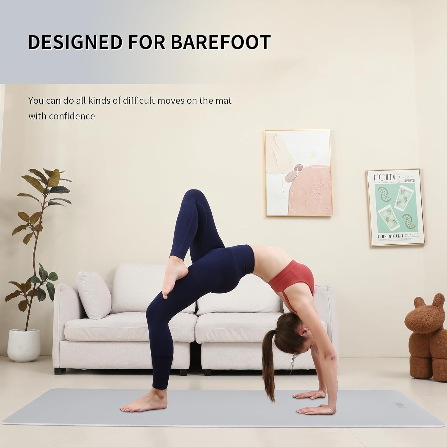 Extra Wide yoga mat 70cm Non Slip POE Exercise Mat Eco Friendly High Resiliency Fitness Mats