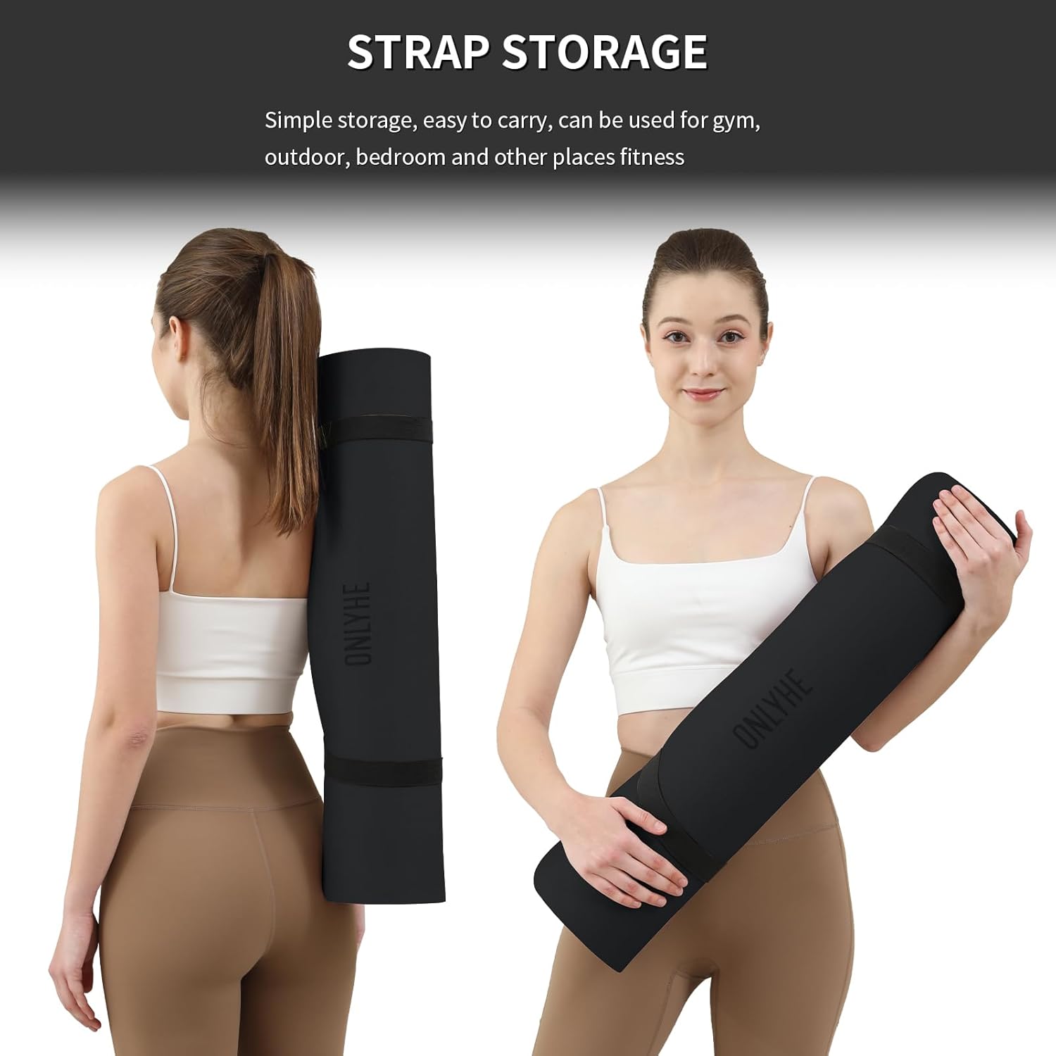 Extra Wide yoga mat 70cm Non Slip POE Exercise Mat Eco Friendly High Resiliency Fitness Mats With Strap for Women,gymnastics, Pilates, Home, Floor, Workout