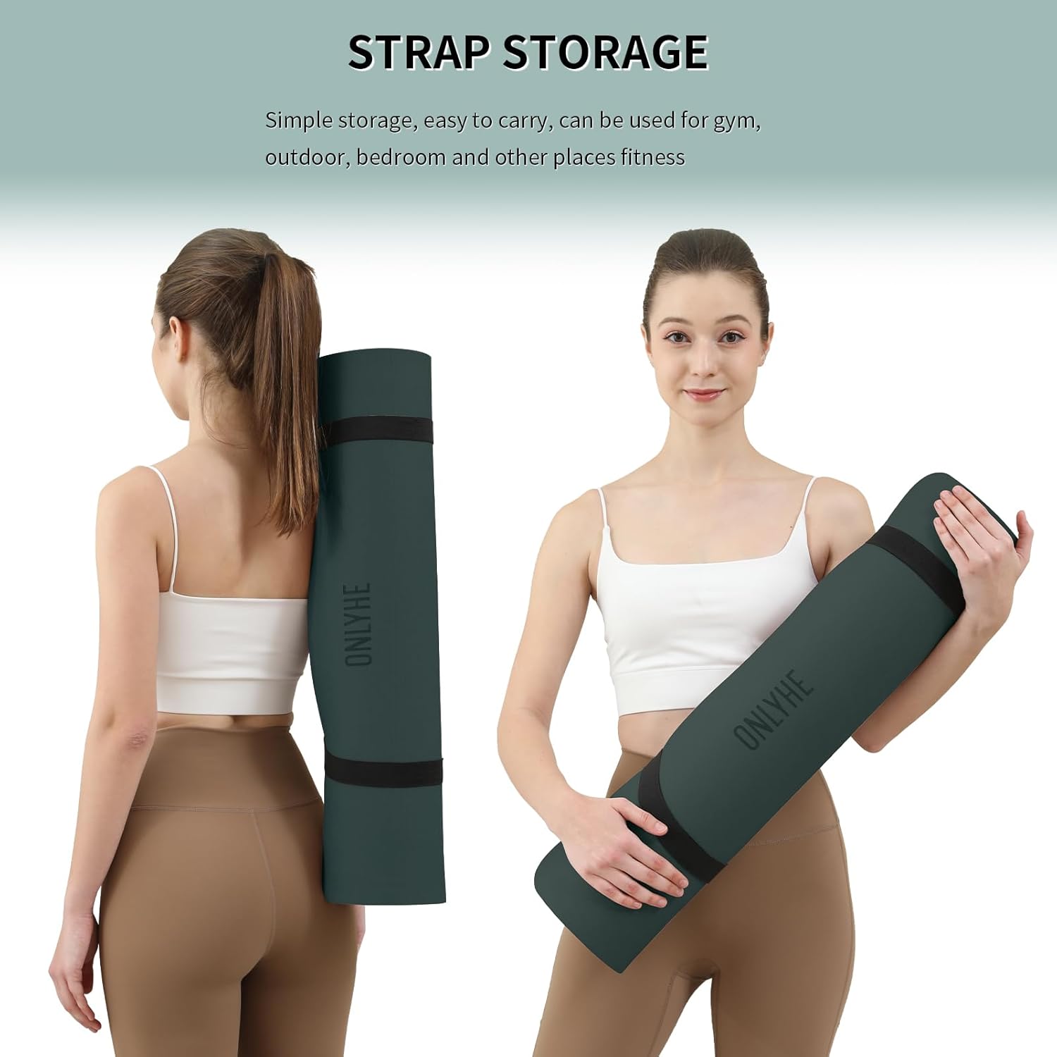 Extra Wide yoga mat 70cm Non Slip POE Exercise Mat Eco Friendly High Resiliency Fitness Mats With Strap for Women,gymnastics, Pilates, Home, Floor, Workout