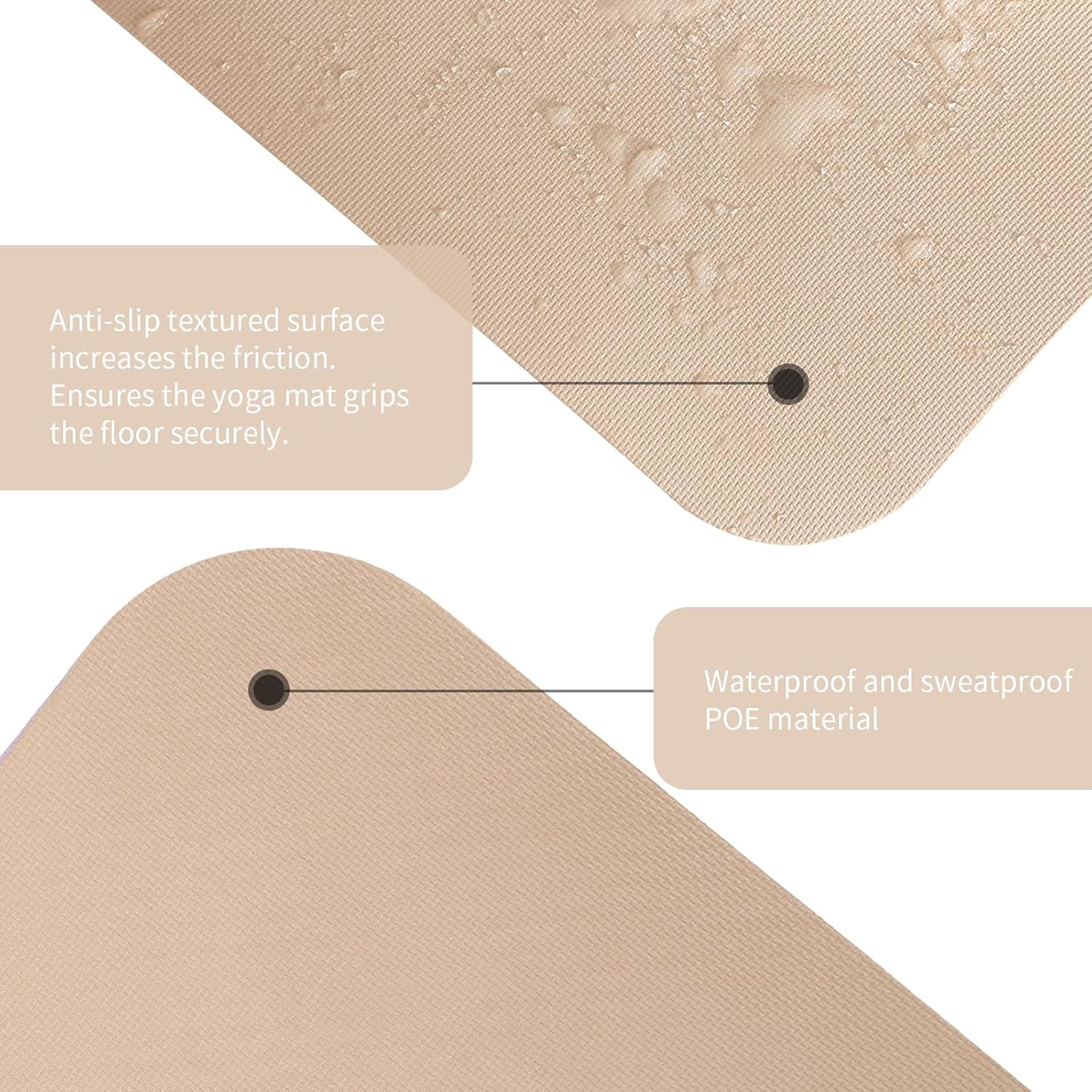 Extra Wide yoga mat 70cm Non Slip POE Exercise Mat