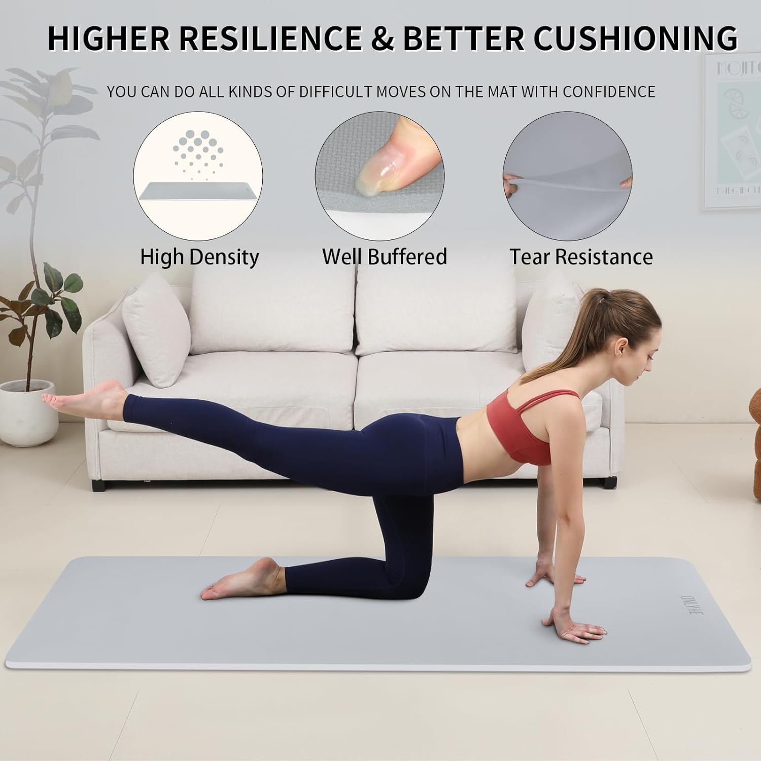 Extra Wide yoga mat 70cm Non Slip POE Exercise Mat Eco Friendly High Resiliency Fitness Mats