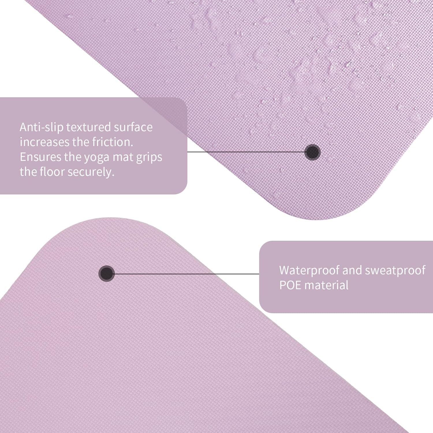 Extra Wide yoga mat 70cm Non Slip POE Exercise Mat