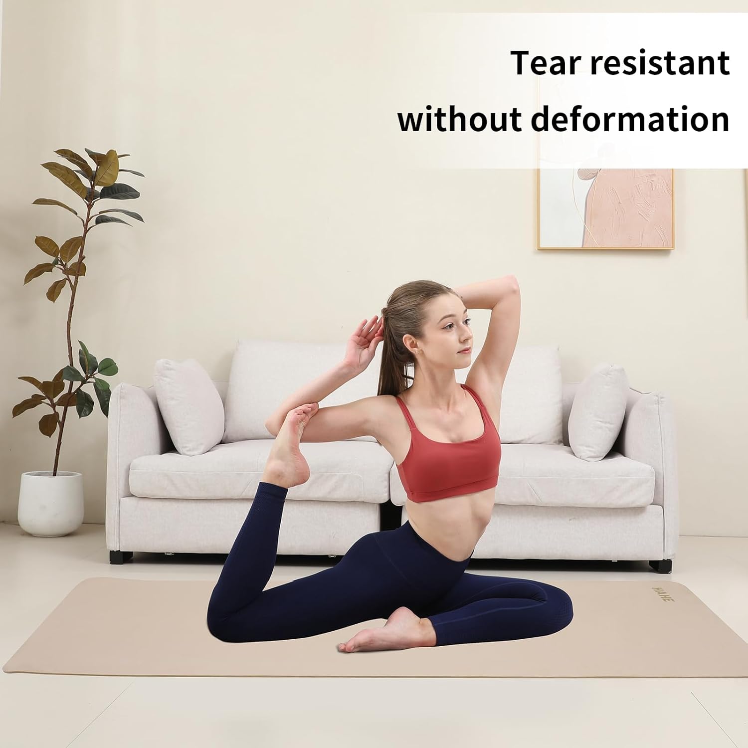 Non Slip Yoga Mat Thick POE Material High Rebound,Durable & Sweat Absorbent, for All Yoga Styles, Pilates & Home Floor Workouts with Carrying Strap