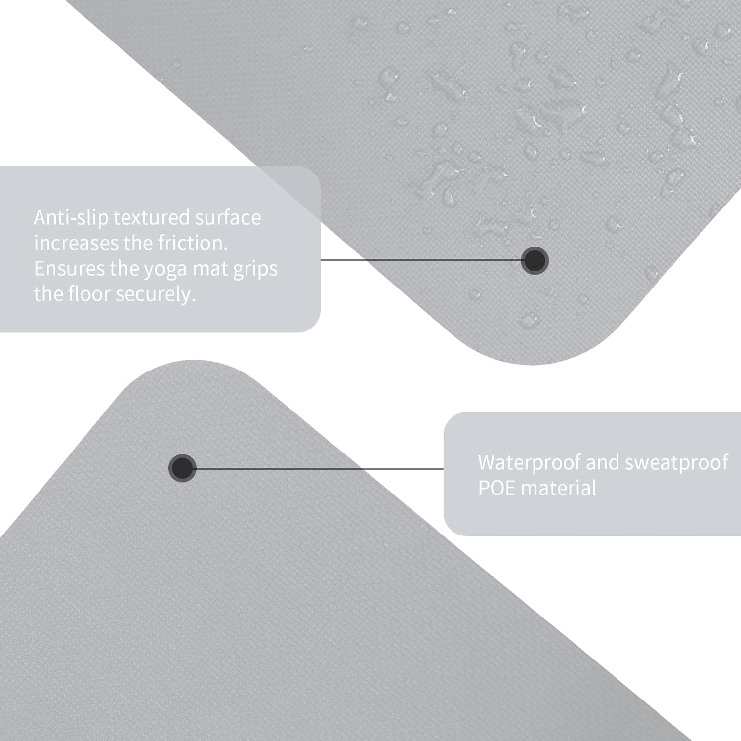 Extra Wide yoga mat 70cm Non Slip POE Exercise Mat Eco Friendly High Resiliency Fitness Mats